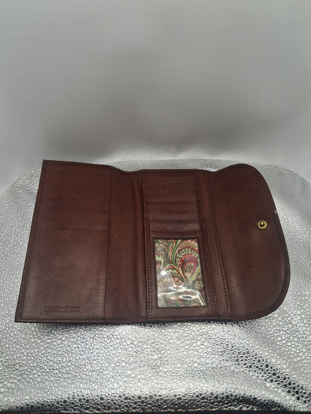 Dooney & Bourke Brown Leather Wallet - Picture 6 of 12